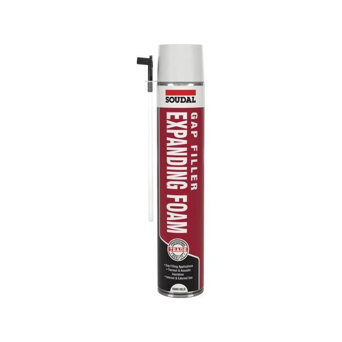 Soudal Handheld Expanding Gap Filler Foam Champagne 750ML