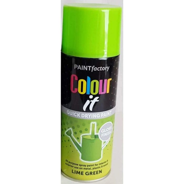 Paint Factory Colour It Multi-Purpose Spray Paint Lime Green 400ml