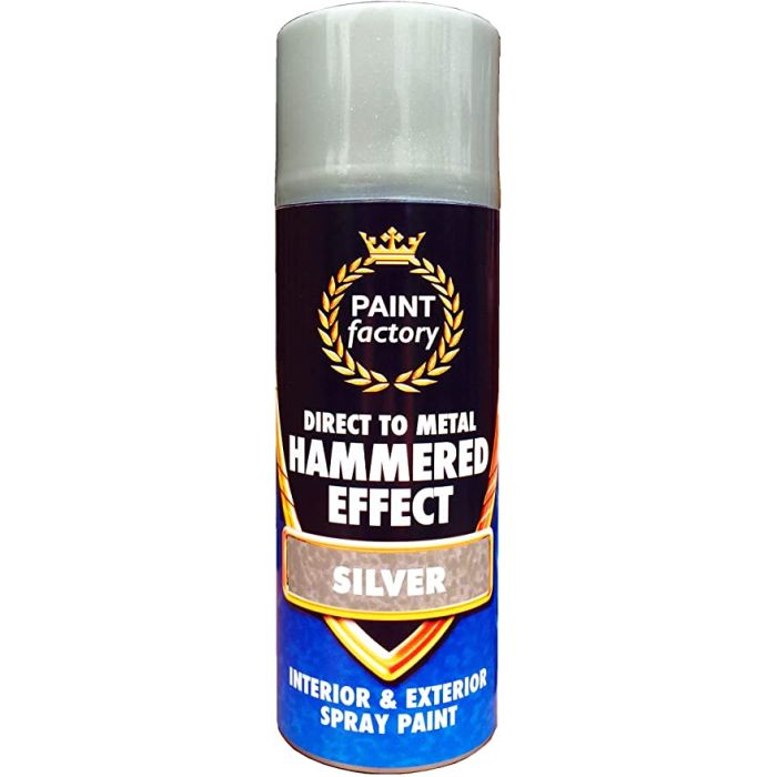 Paint Factory Hammered Effect Spray Paint Silver 400ml