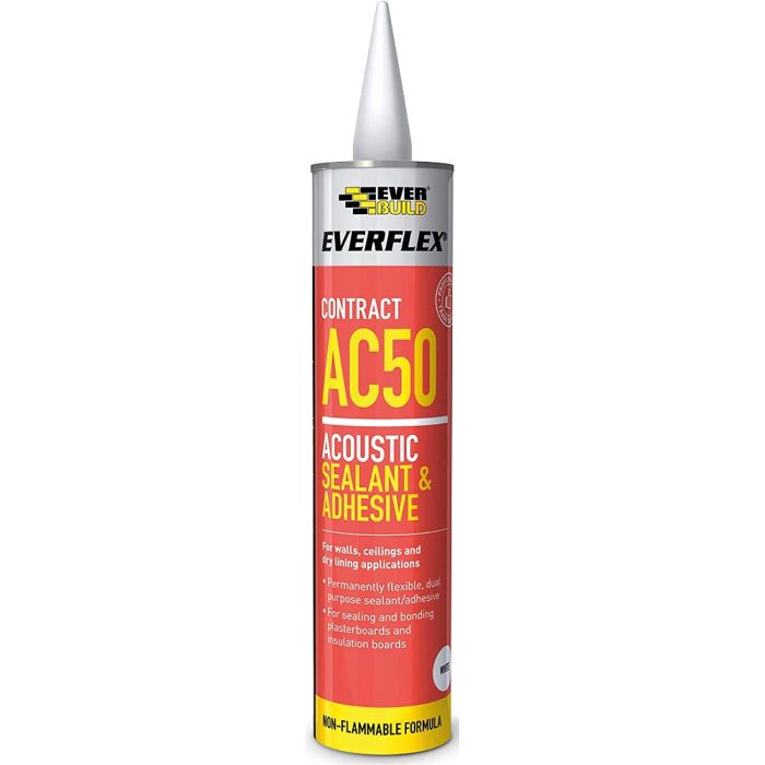 Everbuild AC50 High Strength Acoustic Sealant & Adhesive 380ml - White