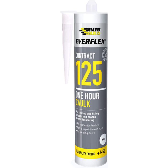 Everbuild Everflex 125 One Hour Caulk White 300ml