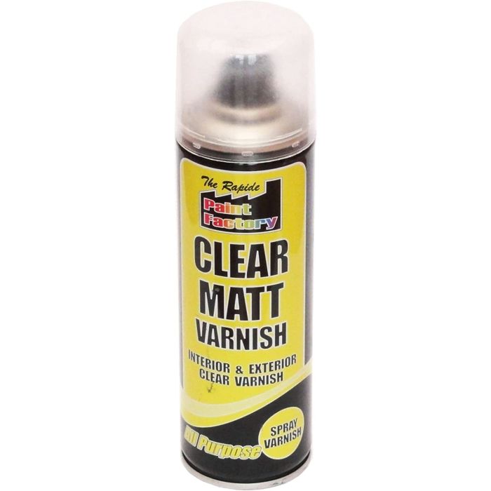 Paint Factory Clear Matt Varnish Spray Can 250ml