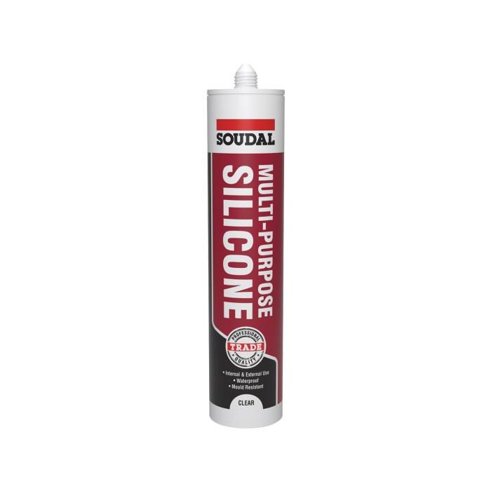 Soudal Multi Purpose Silicone Sealant Clear 270ml