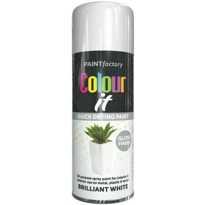 Paint Factory White Gloss Spray Paint Interior & Exterior 250ml