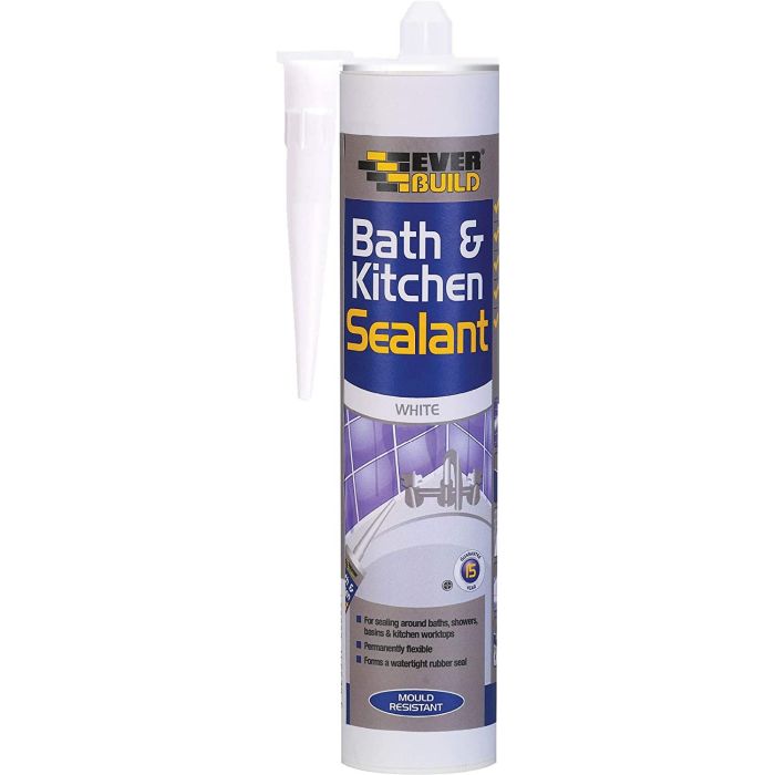 Everbuild Bath and Kitchen Acrylic Sealant White 290ml