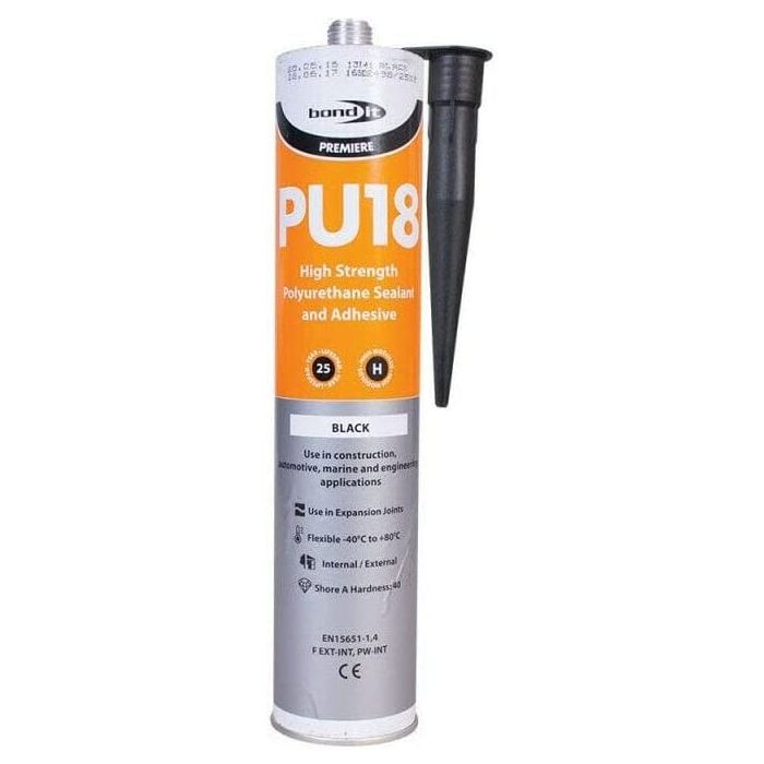 Bond It PU18 Black Polyurethane Sealant Adhesive Strong