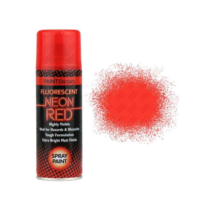 Paint Factory Fluorescent Neon Red Spray Paint 200ml