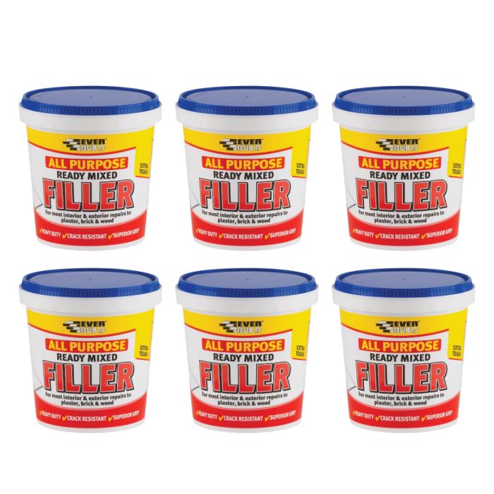 Everbuild All Purpose Ready Mixed Filler White 600g - Pack of 6