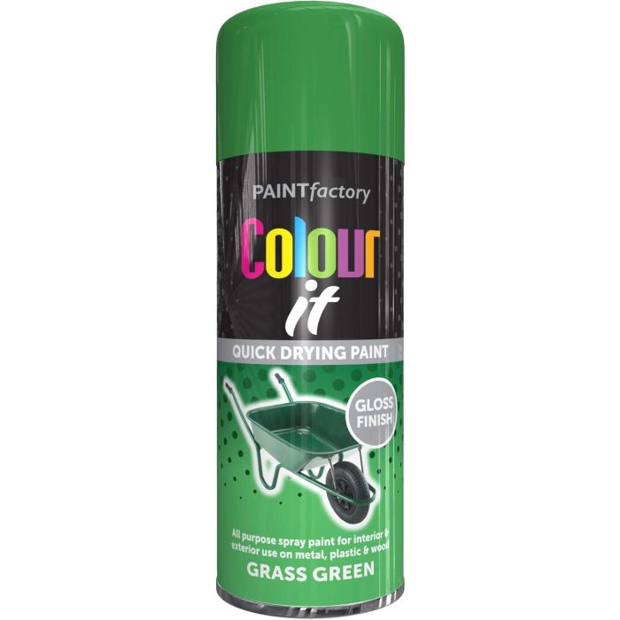 Paint Factory Colour IT Gloss Spray Paint Grass Green 400 ML