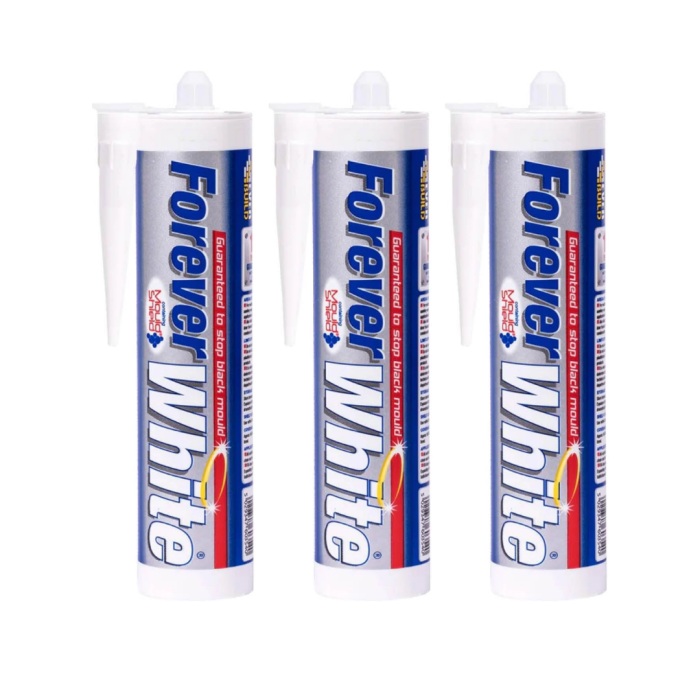 Everbuild Forever White Anti-Mould Waterproof Sealant 295ML - Pack Of 3