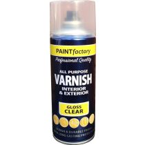Paint Factory Varnish Interior & exterior All Purpose Gloss Clear 400ml
