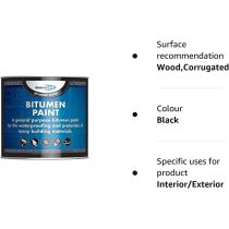 Bond-It Bitumen Paint Solvent-borne bituminous black paint waterproofing 1L