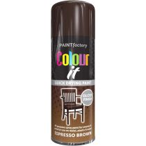 Paint Factory Colour It Quick Drying Paint Gloss Finish Espresso Brown 400ML