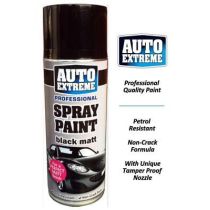 Auto Extreme All purpose Professional Spray Paint Black Satin 400ml