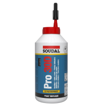 Soudal Pro 30D Wood Glue Waterproof Adhesive for Joinery 750g - Pack of 3