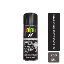 Paint Factory Colour It Quick Drying Paint Jet Black Gloss Finish 250ML