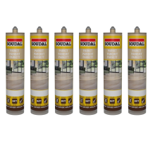Soudal Parquet and Timber Sealant Light Oak Premium Finish 290ml - Pack of 6