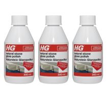HG Natural Stone Gloss Polish Stain-Free Restore & Shine 300ml - Pack of 3