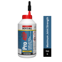 Soudal PRO 45P Waterproof D4 Wood Adhesive Strong Bond 750g