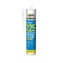 Everbuild 225 Contract Industrial Glazing Silicone Sealant 295ML - Pack of 6