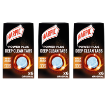 Harpic Power Plus Toilet Deep Clean Limescale 6 Tablets - Pack Of 3