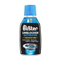 Buster Bathroom Plughole Unblocker Fast Powerful Clear 300ml - Pack of 3