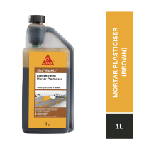 Sika MaxMix Plasticiser Liquid Mortar Improver Brown 1L