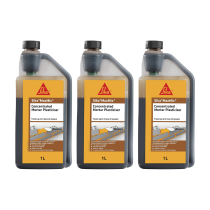Sika MaxMix Plasticiser Liquid Mortar Improver Brown 1L - Pack of 3